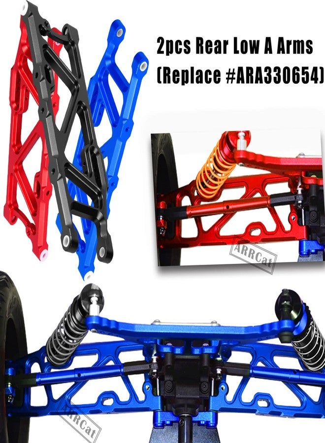 ARRCat Aluminum Front & Rear Suspension Arms Upgrades Part for 1/8 Outcast 6S BLX,Kraton 6S BLX,Notorious 6S BLX,Talion 6S BLX,ARRCat 6pcs Lower Upper Swing Arm Set Hops up w/Pivot Balls,Black - Image 5